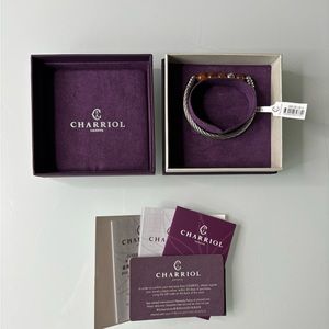 Charriol Calypso Chalcedony Bangle Bracelet Sz.Medium